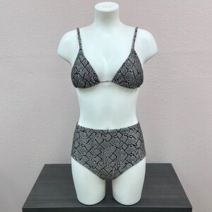 Snakeskin Print Bikini Set